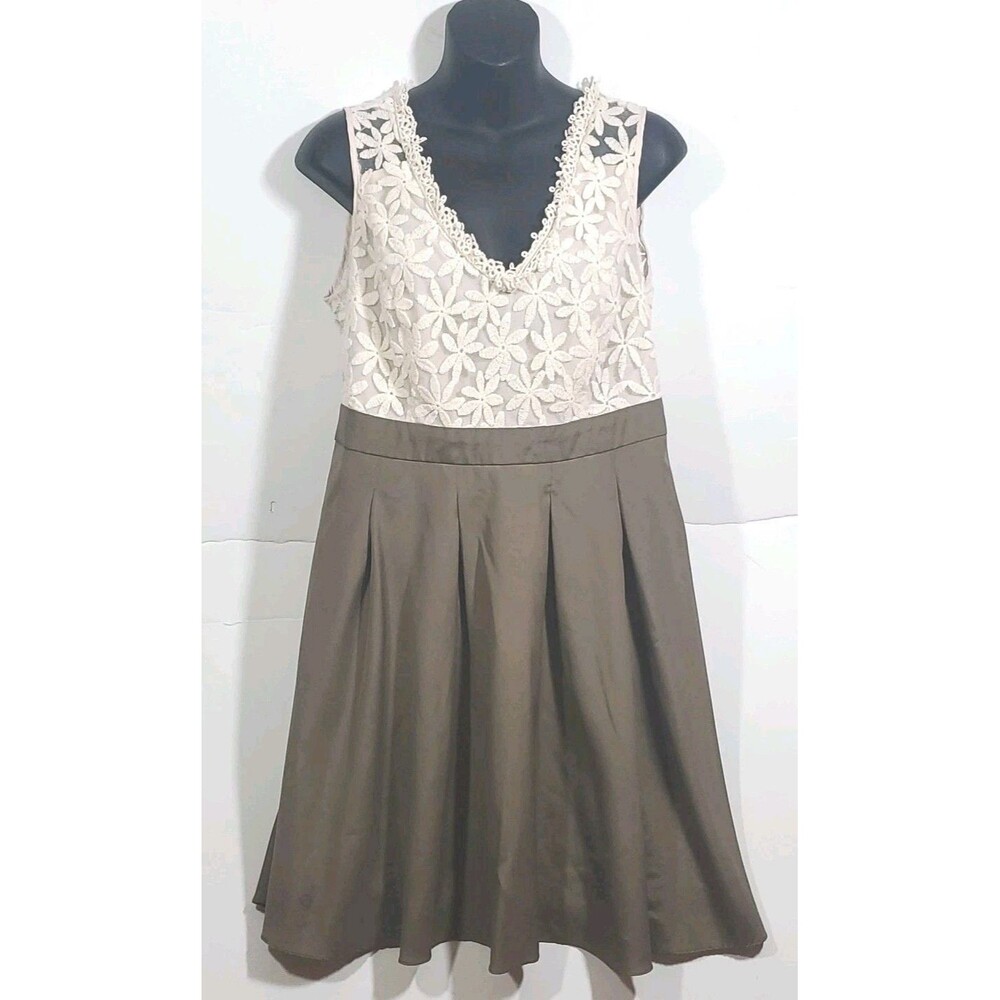 A'reve LG Lacy Embroidered Lined Sleeveless Dressy Feminine Flirty Dress